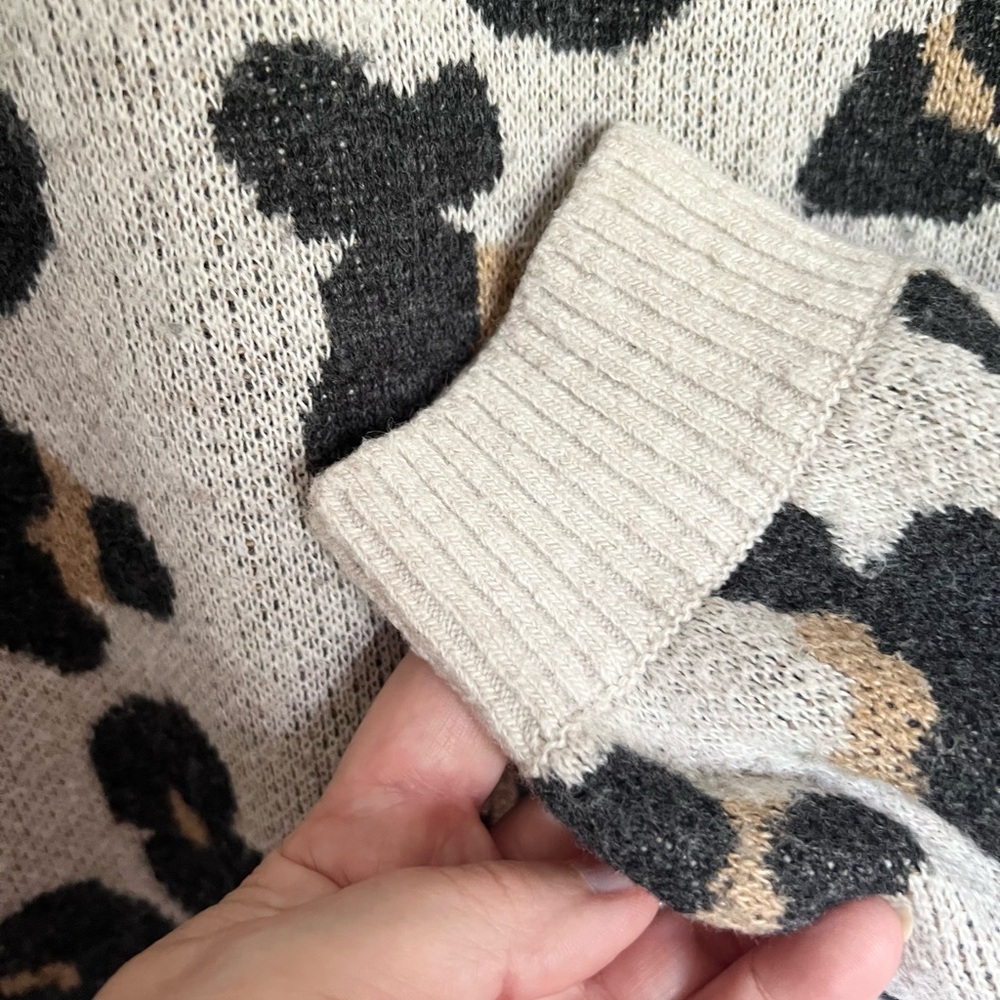 Loft Plus Leopard Print Wool Blend Crewneck Sweater Size16/18 - Picture 7 of 8
